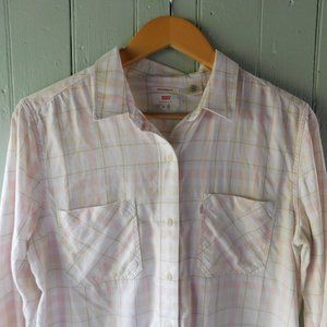 🪵🦔 Pink // White Plaid Shirt 🦔